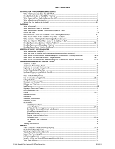TABLE OF CONTENTS - University of Wisconsin
