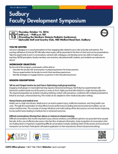 Sudbury Faculty Development Symposium