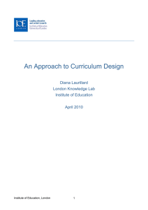 An Approach to Curriculum Design