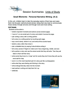 Session Summaries: Units of Study