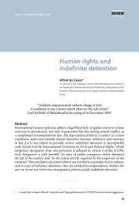 Human rights and indefinite detention