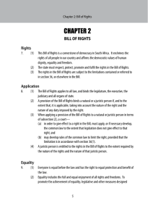 Chapter 2: Bill of Rights