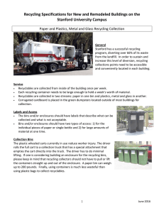 Recycling Specifications for New and Remodeled Buildings on the