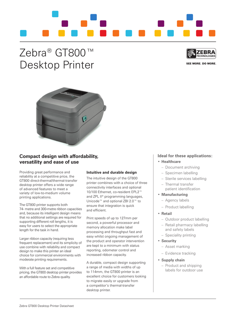 Zebra Designer Software Gt800