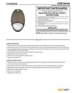 CUW Series IMPORTANT SAFEGUARDS