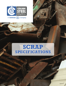Scrap Specifications - Cascade Steel Rolling Mills