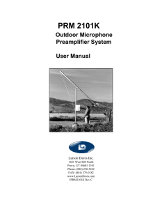 Model PRM2101K manual