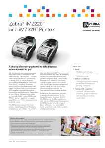 Zebra® iMZ220™ and iMZ320™ Printers