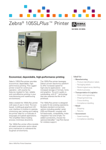 Zebra® 105SLPlus™ Printer