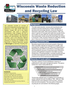 Wisconsin Waste Reduction and Recycling Law