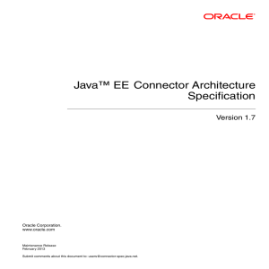 Java (TM) EE Connector Architecture Specification