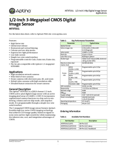 Image sensor 1/2-inch 3