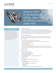 Single-Port Synchronous Serial Mini-Physical Interface Module (Mini