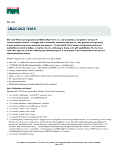 Cisco MCS 7835-I1