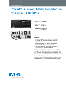 PowerPass Power Distribution Module for Eaton 9130 UPSs