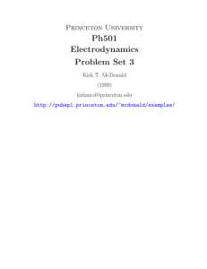 Ph501 Electrodynamics Problem Set 3