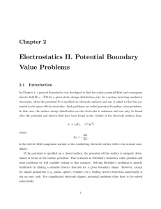Electrostatics II. Potential Boundary Value Problems