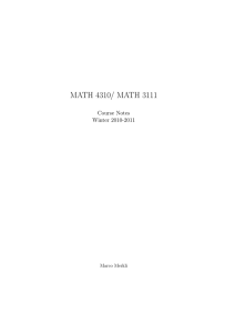 MATH 4310/ MATH 3111