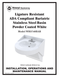 Manual WH3740BAR Basin