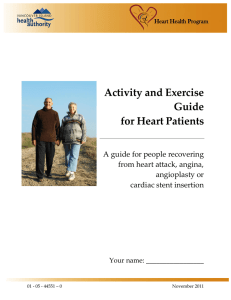 Activity and Exercise Guide for Heart Patients