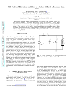 Rich Variety of Bifurcations and Chaos in a Variant of Murali