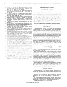 Multiple resonance networks - Circuits and Systems I