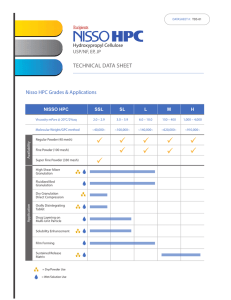 Nisso HPC Technical Data Sheet