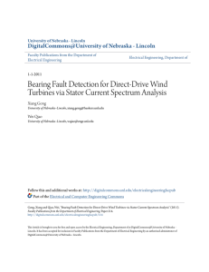 Bearing Fault Detection for Direct-Drive Wind Turbines via Stator