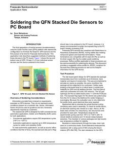 AN3111 Soldering the QFN Stacked Die Sensors to PC Board