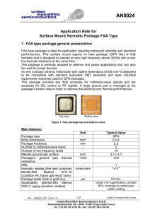 AN0024-Application note for Surface mount Hermetic Package FAA