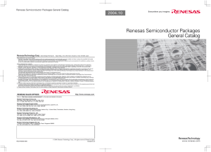 Renesas Semiconductor Packages General Cataog