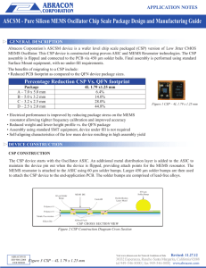ASCSM - Pure Silicon MEMS Oscillator Chip Scale Package Design