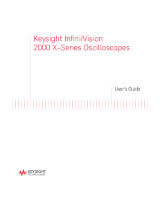 Keysight InfiniiVision 2000 X-Series Oscilloscopes User`s Guide