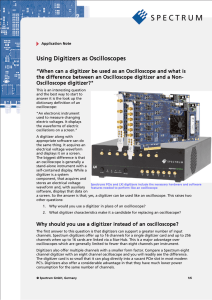 Using Digitizers as Oscilloscopes