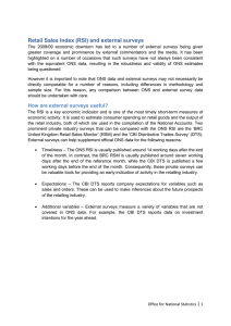 Retail Sales Index (RSI) and external surveys