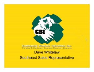 Dave Whitelaw, CBI - Pellet Fuels Institute