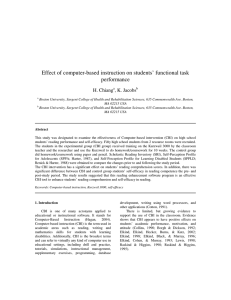 Effect of computer-based instruction on students` functional task