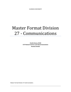 Master Format Division 27