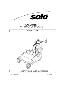 flail mower with honda gx 270 engine model 526l