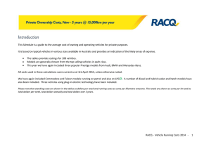 RACQ Vehicle Running Costs 2014