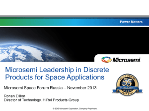 Microsemi Leadership in Discrete Products for Space Applications