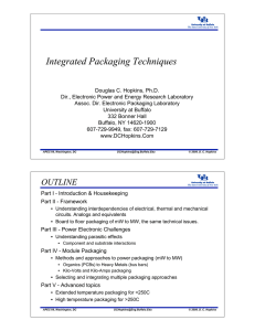 ADVANCED POWER ELECTRONICS PACKAGING