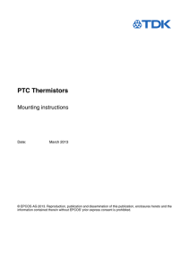 PTC Thermistors - Mounting Instructions