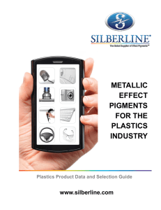 Product Data and Selection Guide for Plastics