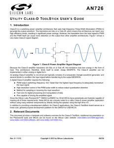 AN726: Utility Class-D ToolStick User`s Guide