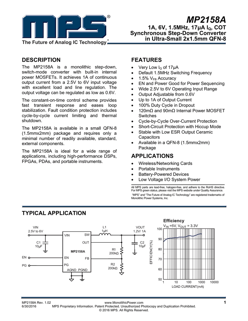 MP2158A - Monolithic Power System