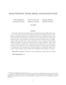 Income Distribution, Product Quality, and International Trade"