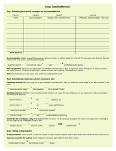 Energy Evaluation Worksheet