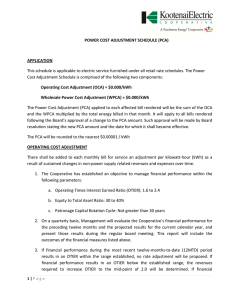 Power Cost Adjustment