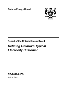 Defining Ontario`s Typical Electricity Customer